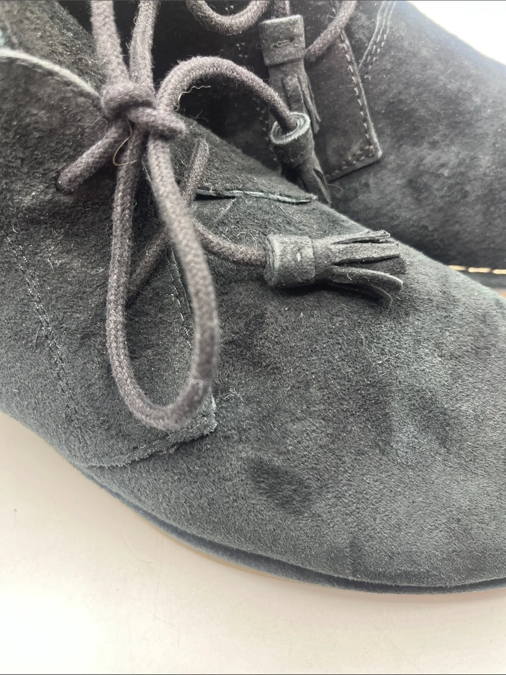 Hush Puppies Black Suede Ankle Shoes/ Boots